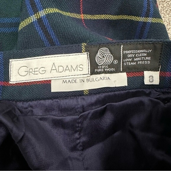 Greg Adams Vintage Plaid Tartan High Waisted Shorts NWT Size 8 - Picture 11 of 15